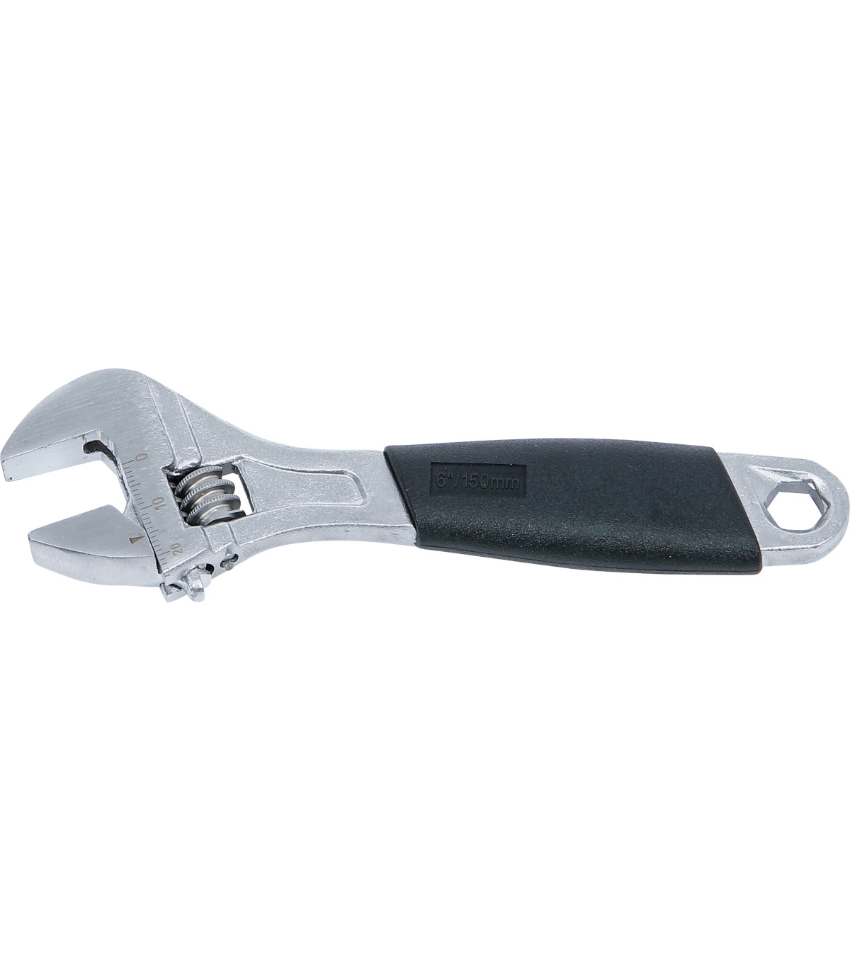 Clé à molette avec poignée en plastique ouverture max 20 mm