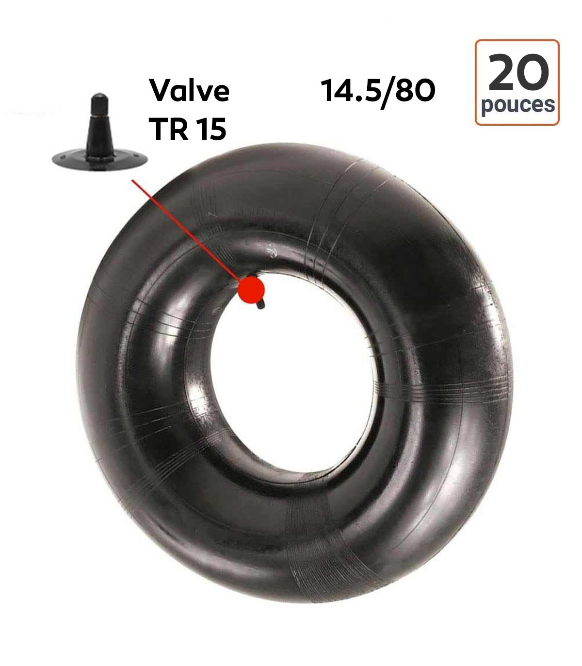 Chambre à Air 14.5/80-20 valve TR 15