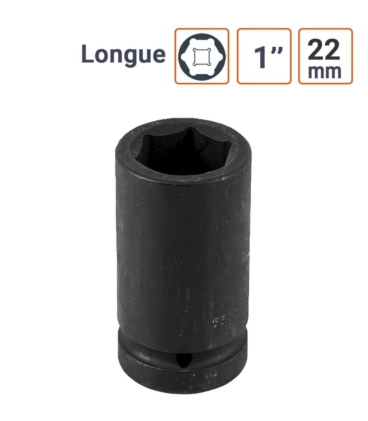 Douille à chocs en 1 Pouce 22 mm - Longue