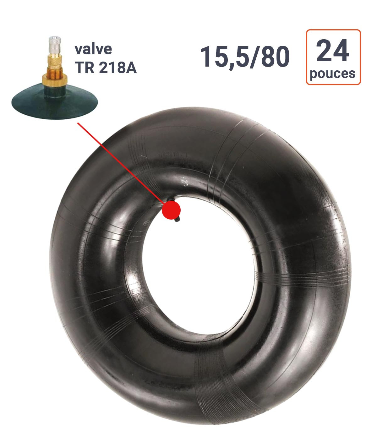 Chambre à Air 15.5/80-24 valve TR218A