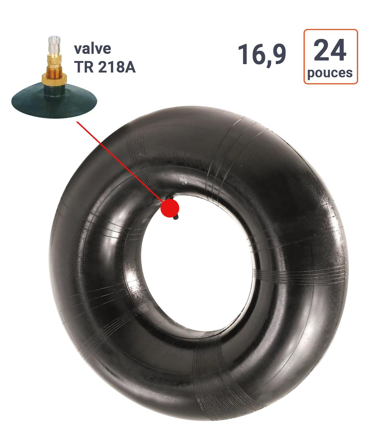 Chambre à Air 16.9-24 valve TR218A