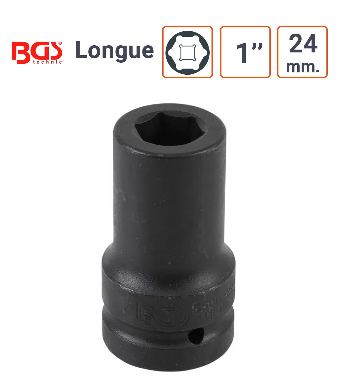 Douille à chocs en 1 Pouce 24 mm - Longue