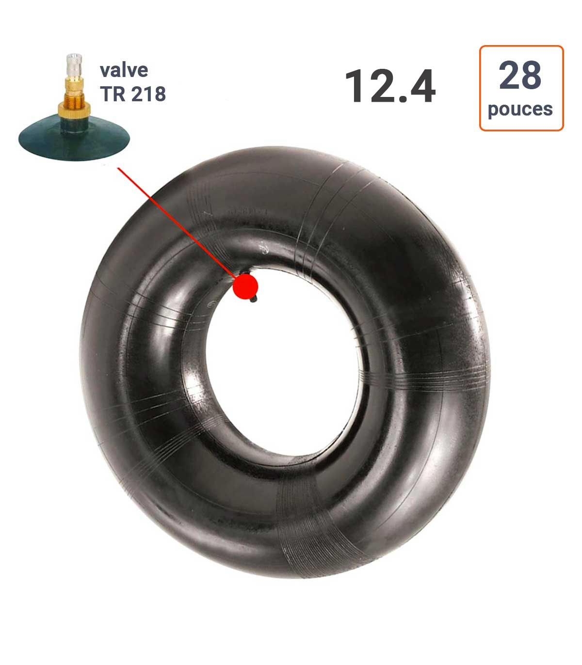 Chambre à Air 12.4 - 28 valve TR218