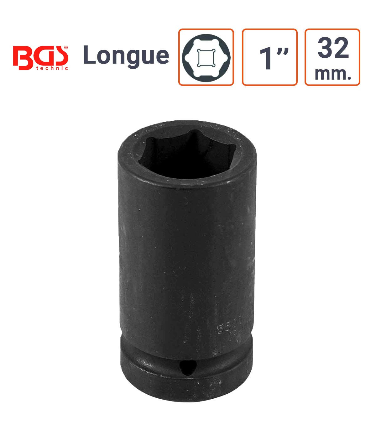 Douille à chocs en 1 Pouce 32 mm - Longue