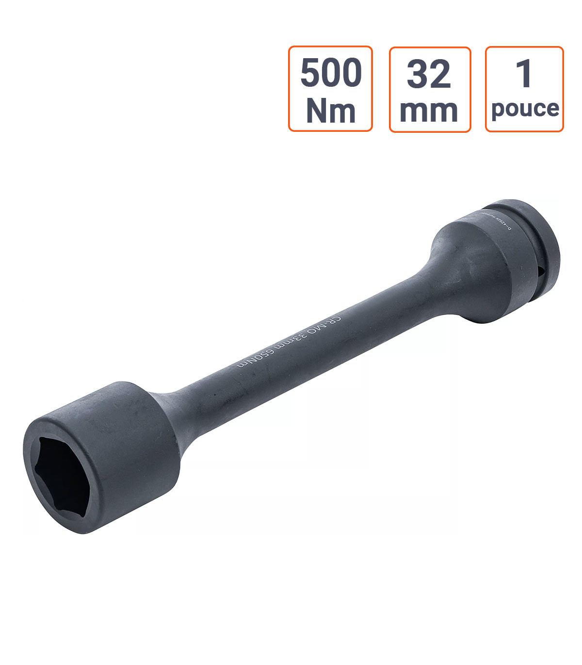 Douille de torsion à contrôle de couple - 1 pouce 32 mm 500 Nm