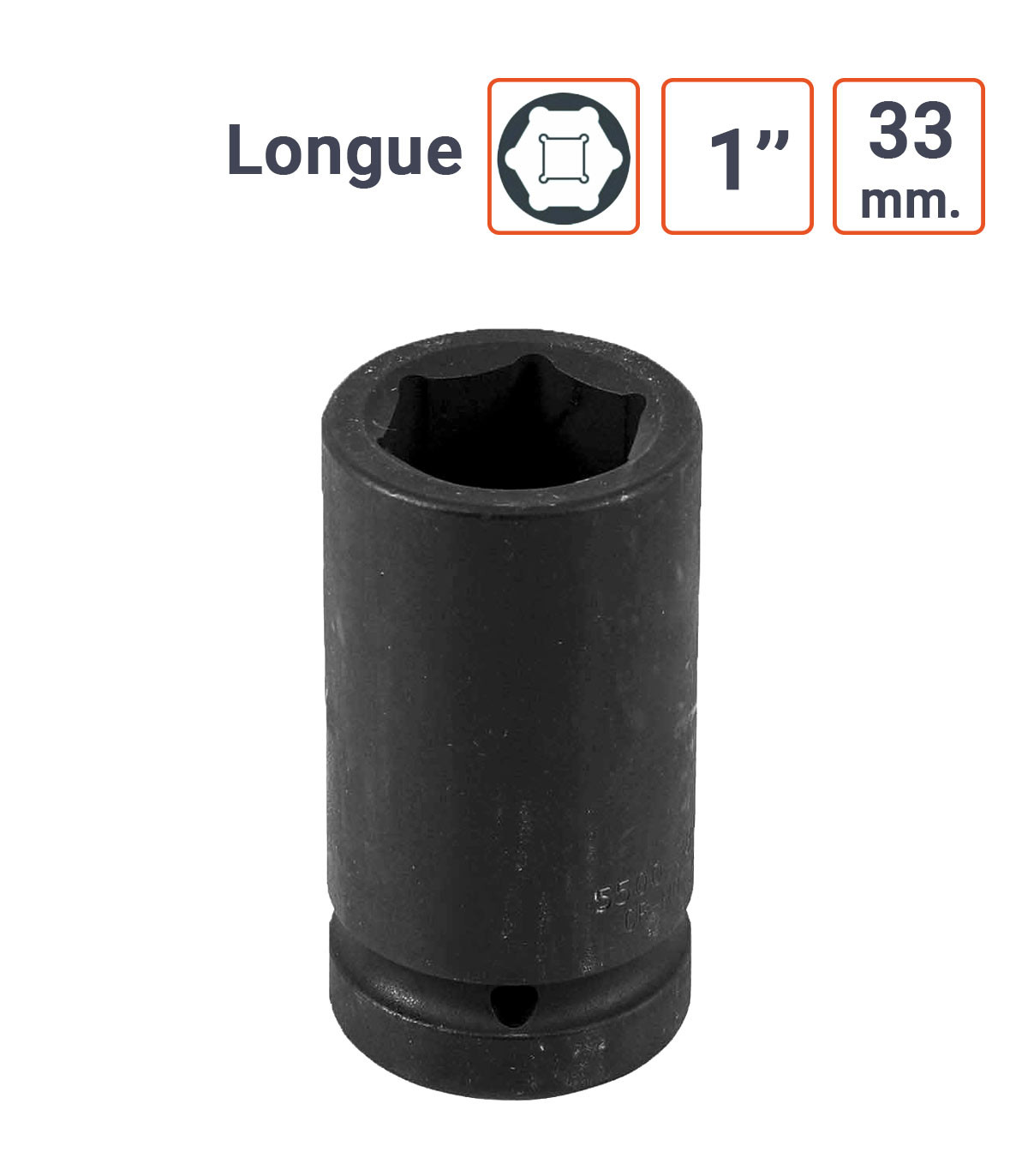 Douille à chocs en 1 Pouce 33 mm - Longue