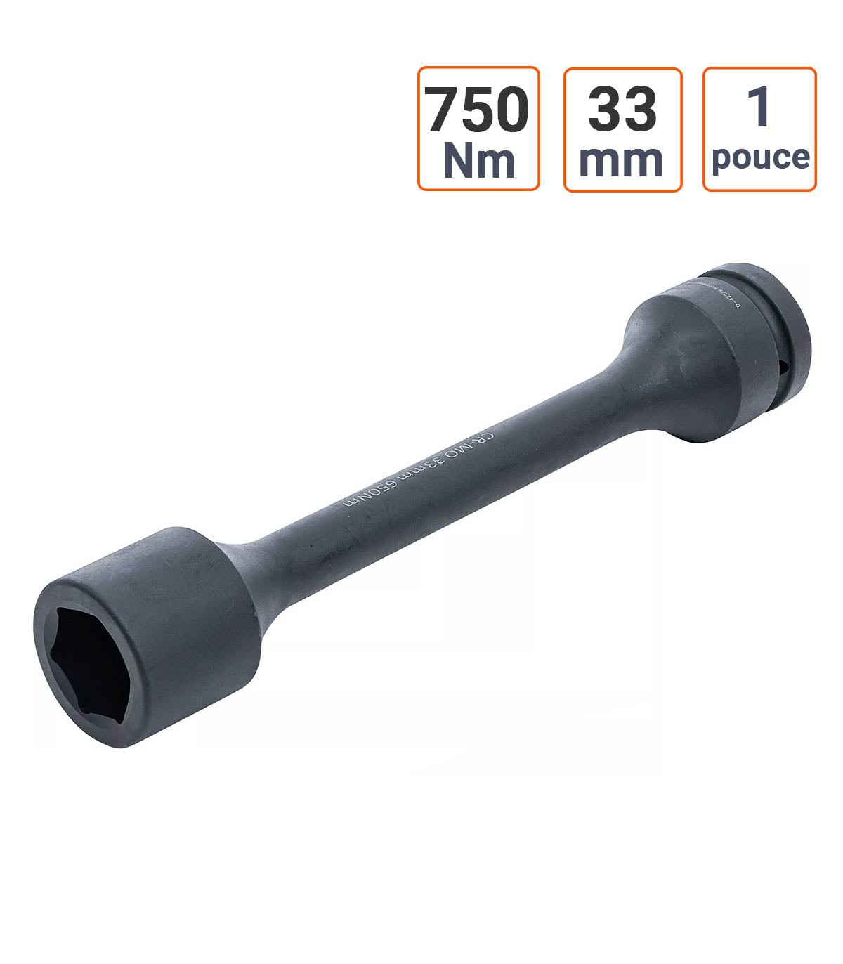 Douille de torsion à contrôle de couple - 1 pouce 33 mm 750 Nm