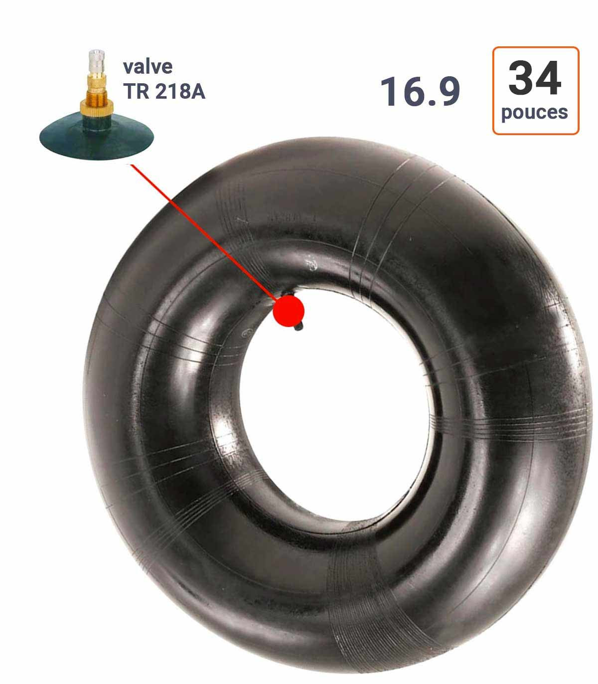 Chambre à Air 16.9-34 valve TR218A