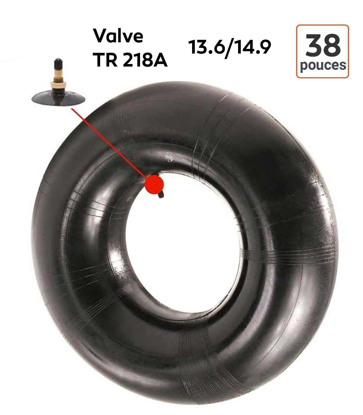 Chambre à Air 13.6/14.9-38 valve TR218A