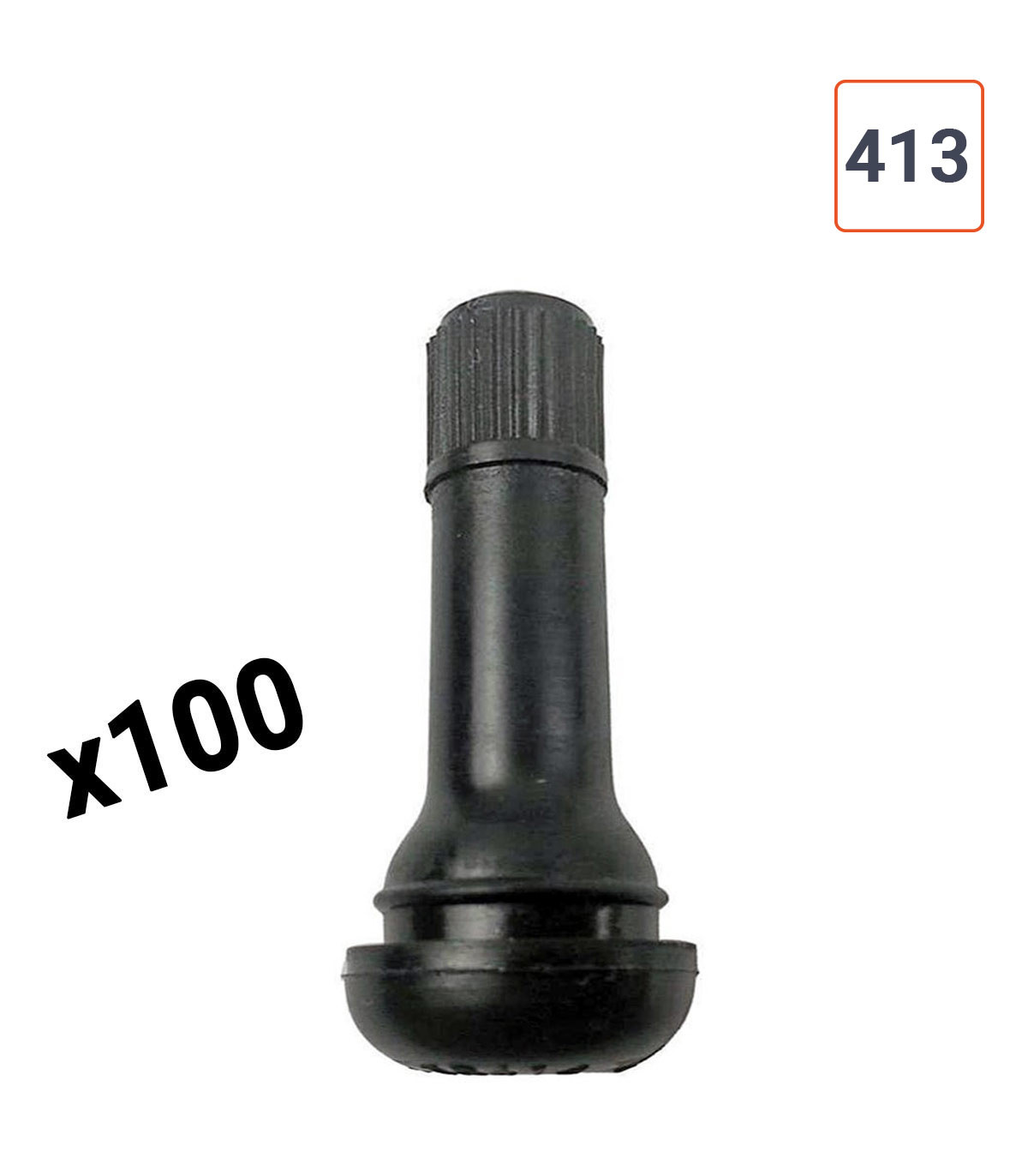 Valves TR413  pneu tubeless par 100ex