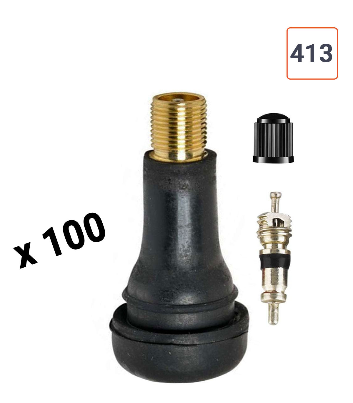 Valves TR 413 DÉMONTÉES pneu tubeless par 100 ex