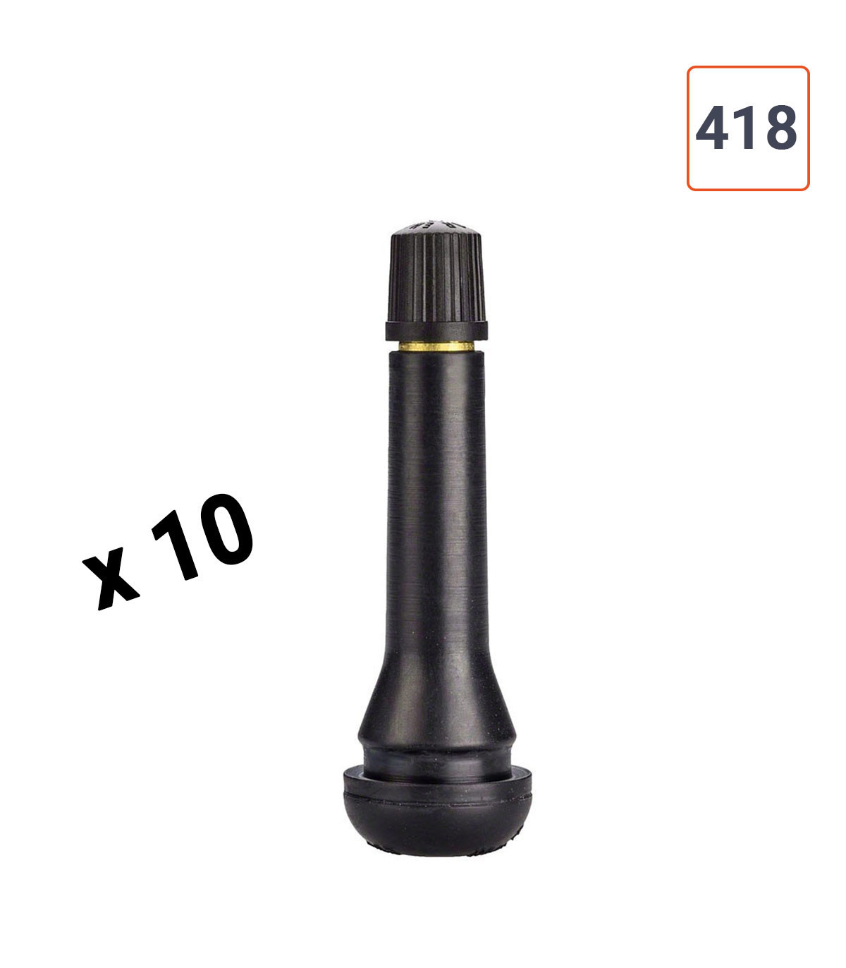 Valves TR 418 pneu tubeless par 10 ex