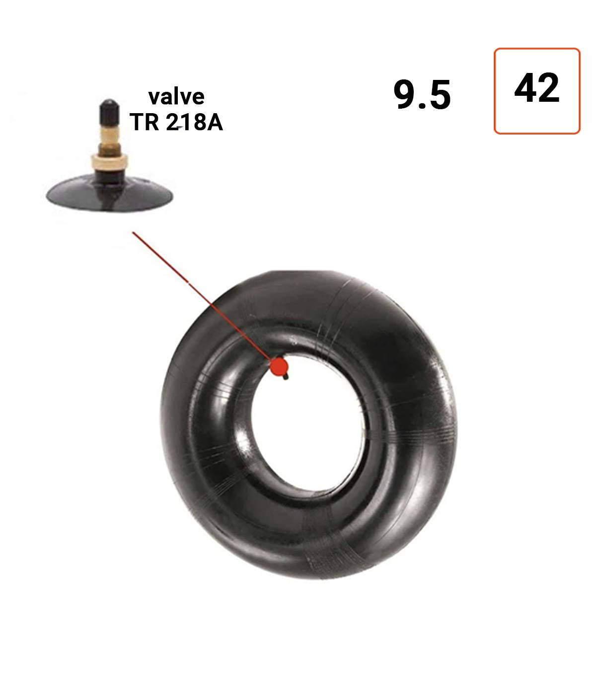 Chambre à Air 9.5-42 valve TR218A