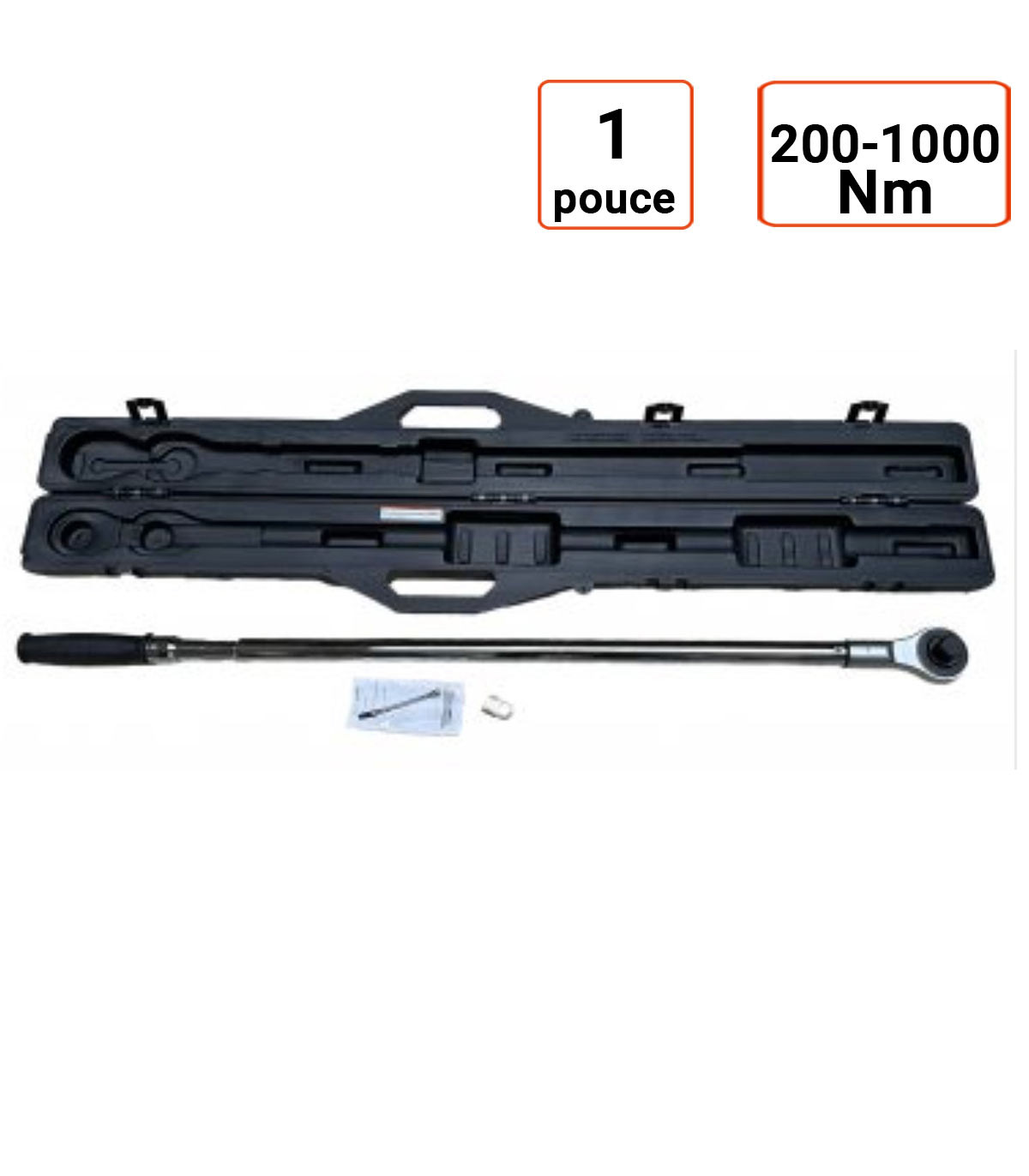 Clé dynamométrique 1 pouce Poids Lourds 200-1000 Nm