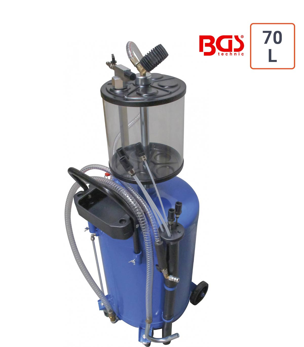 Vidangeur d’huile pneumatique 70 litres
