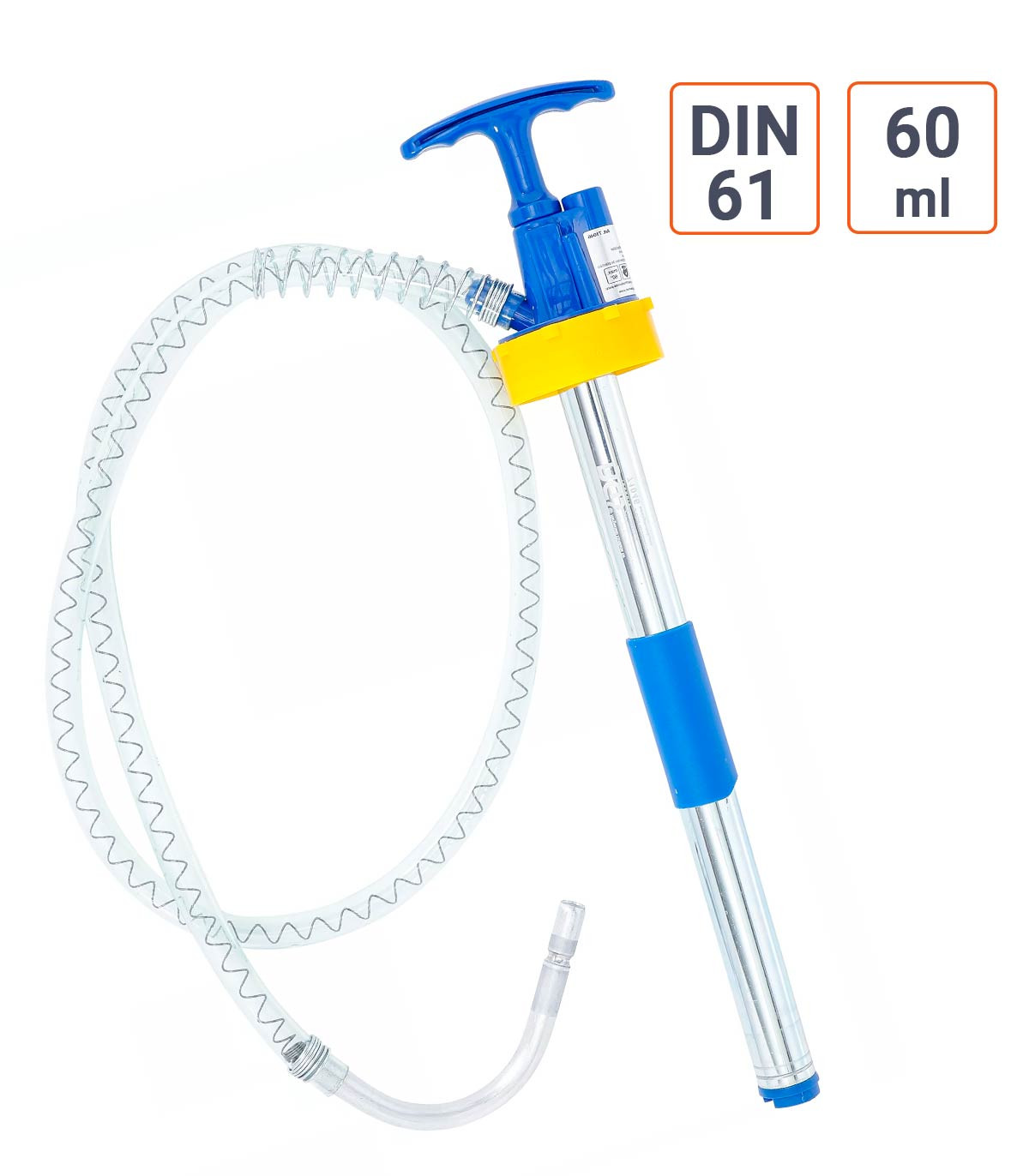 Pompe pour bidon plastique avec bouchon fileté DIN 61