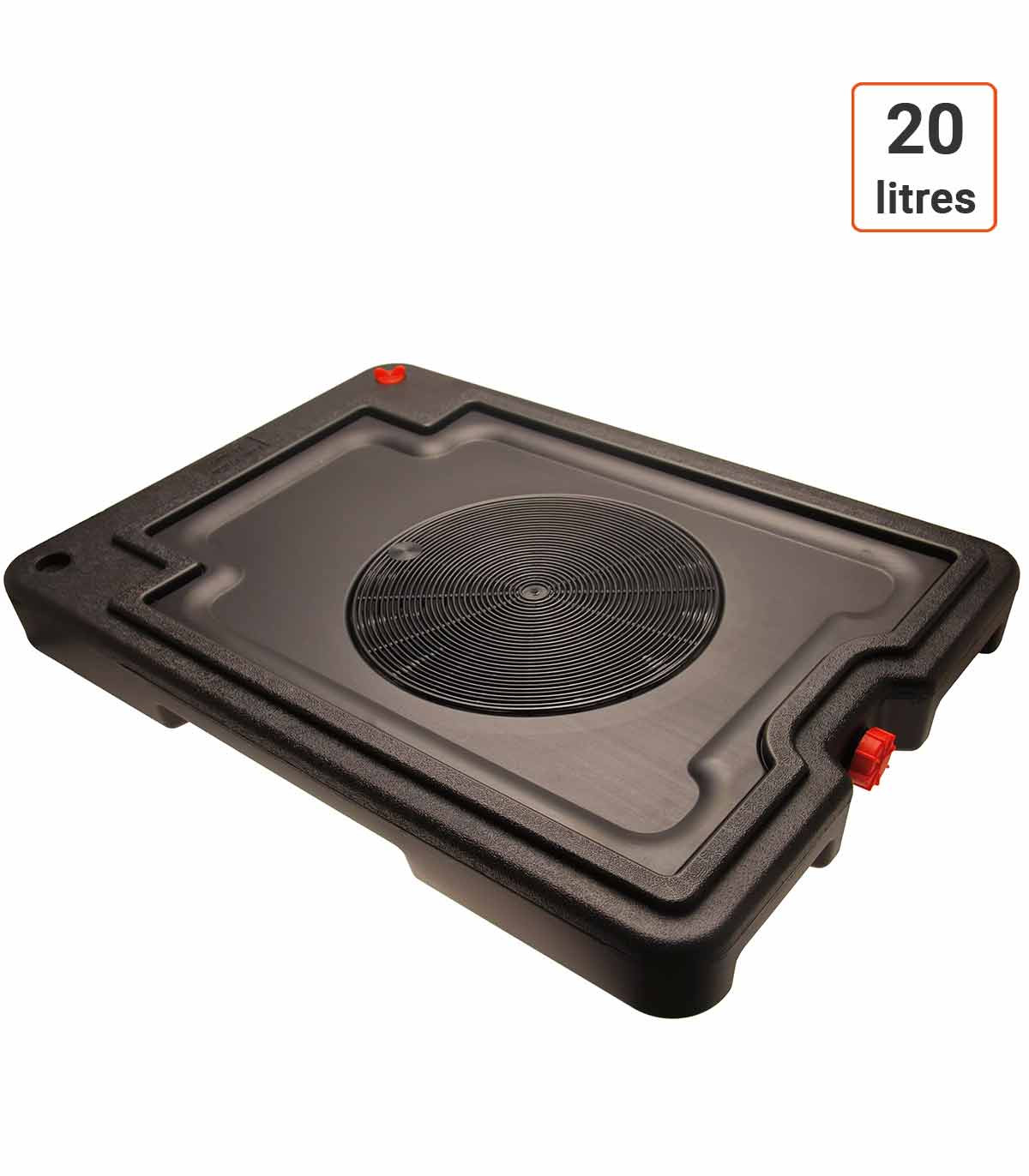 Bac de collecte d’huile usagée extra plat 20 litres