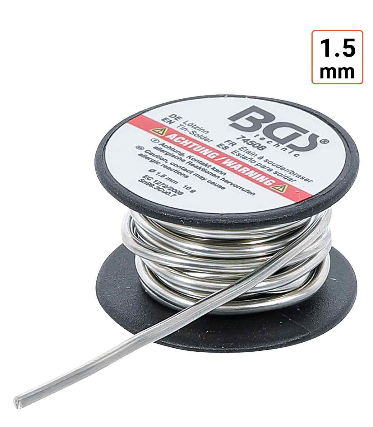 étain à souder ou à braser en rouleau de diamètre 1,5 mm