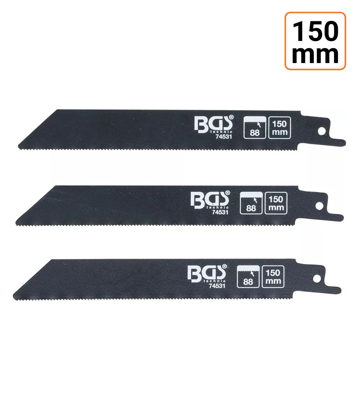 Jeu de 3 lames de scie sabre pour métaux