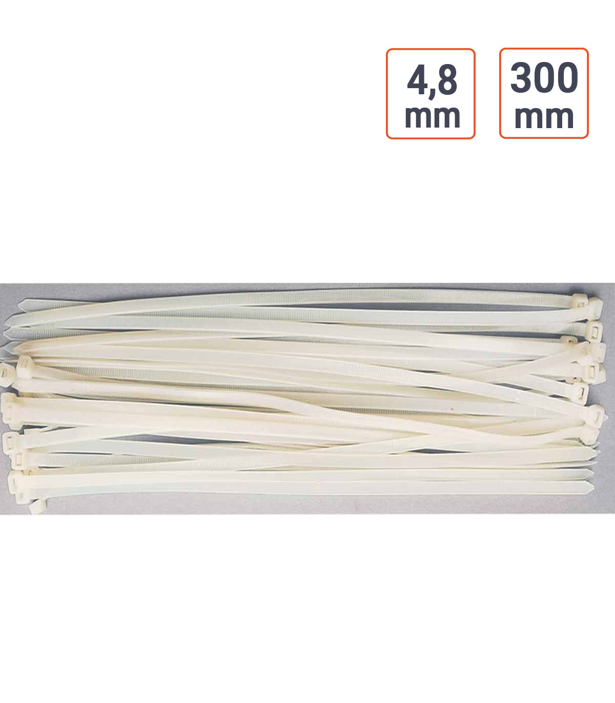 colliers plastique type Colson Rilsan 4.8 mm x 300 mm par 50 ex.