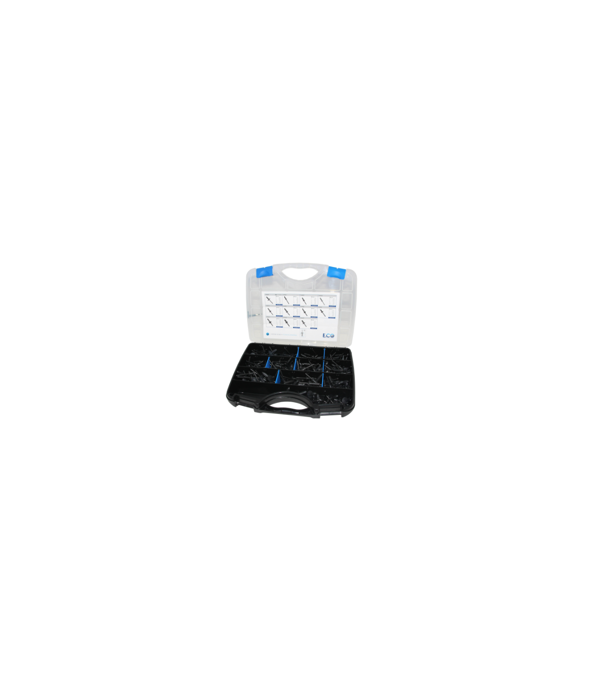 Valisette rivets plastique 275pcs