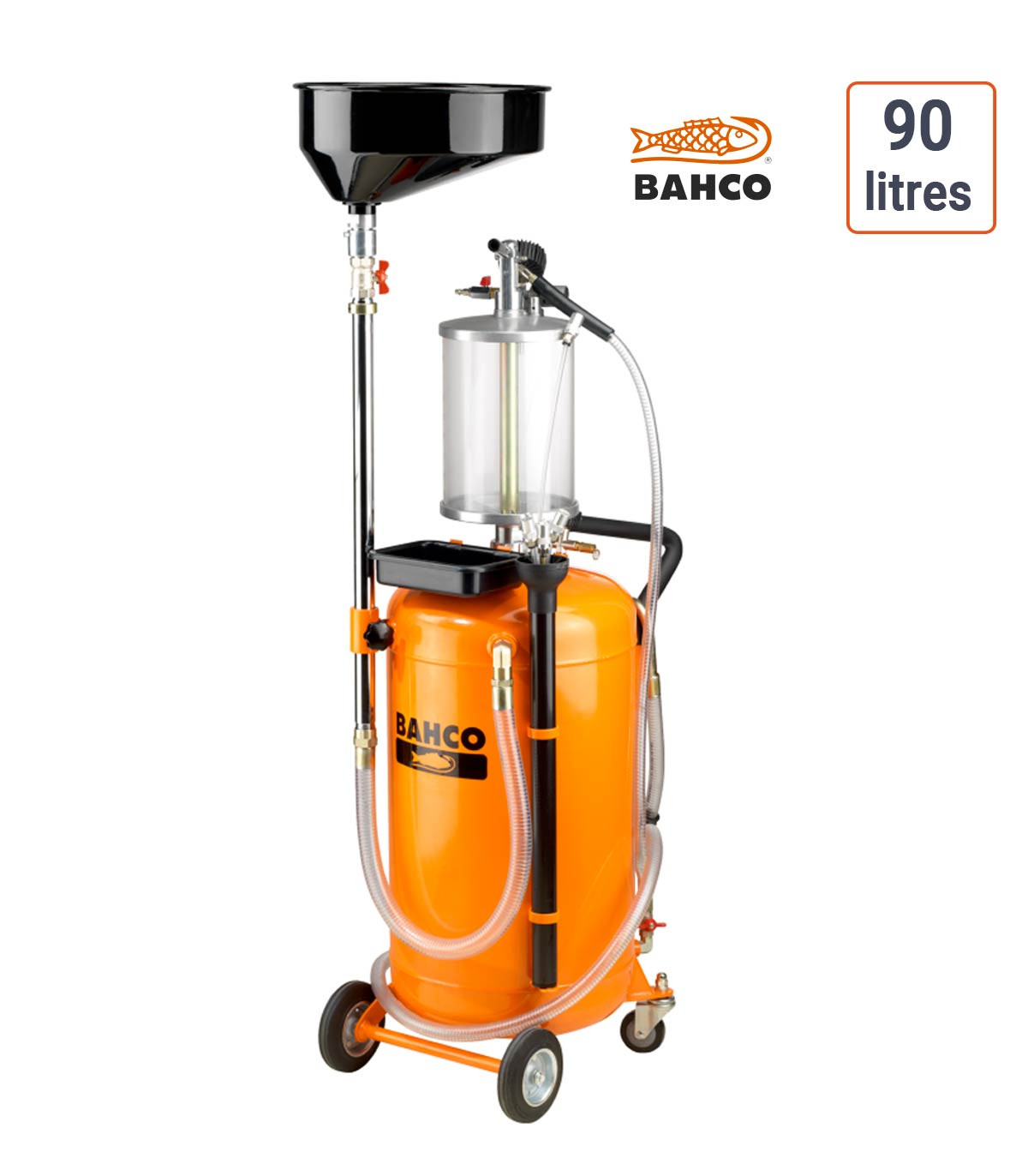 Récupérateur d'huile gravité + aspiration 90L BAHCO