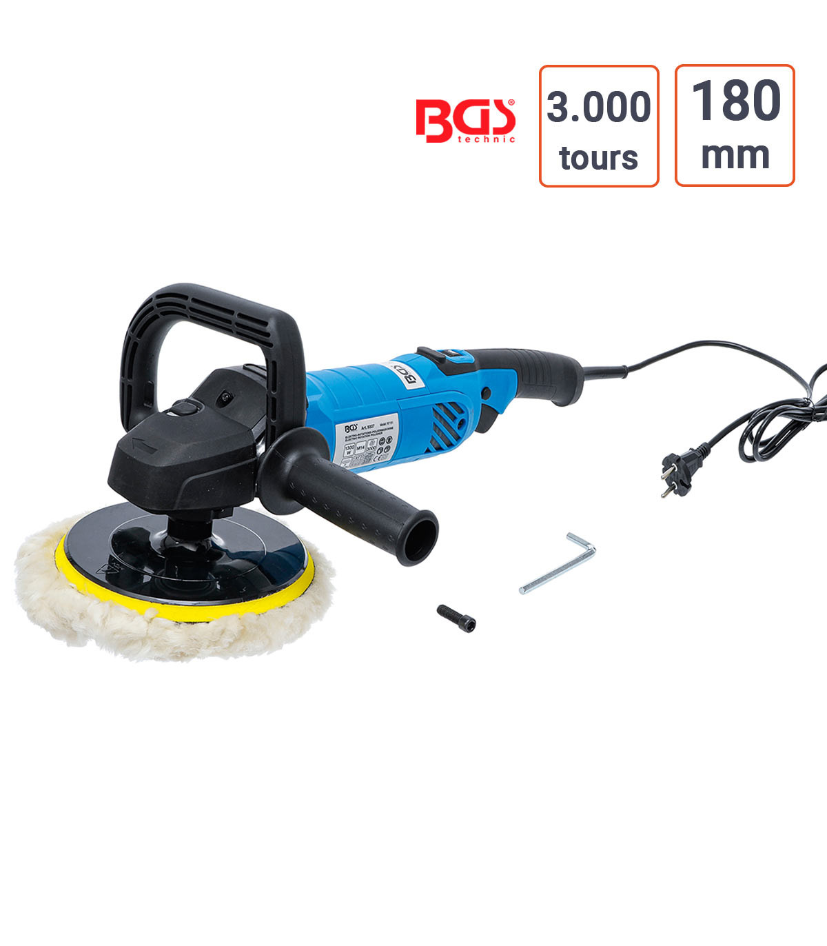 Polisseuse rotative électrique 1300 W diamètre 180 mm