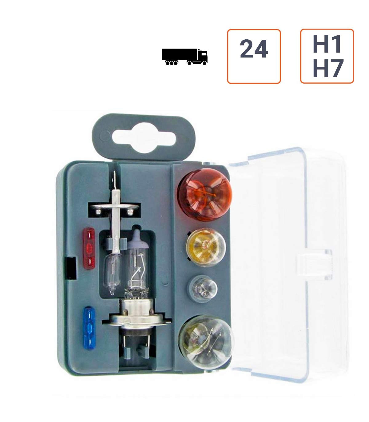 coffret de secours H7/H1 - 6 lampes 24v