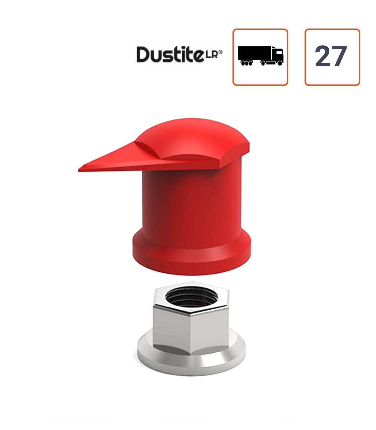 Dustite LR 27mm Témoin de desserrage de roue PL ROUGE - 50 ex.