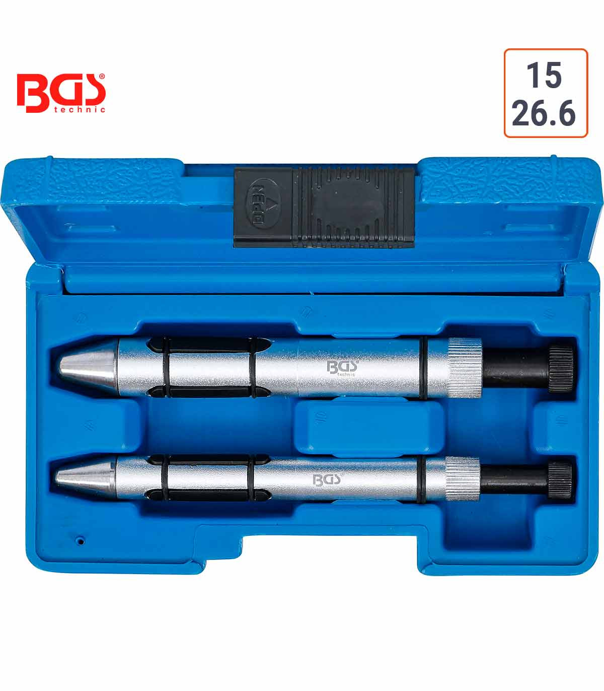 Coffret de 2 mandrins centreur d’embrayage 15 à 26.6 mm