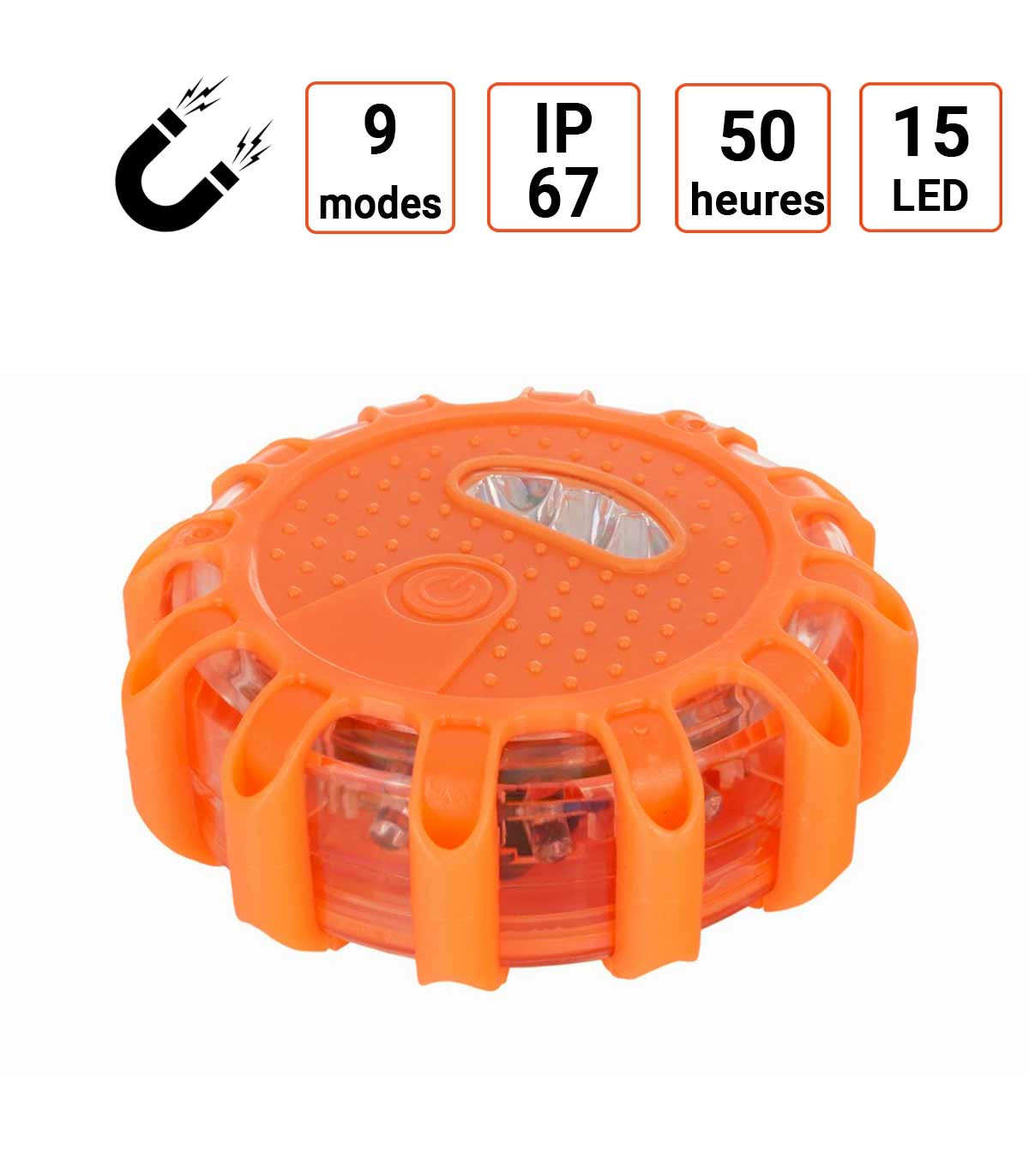 Balise Warning d'urgence Magnétique à led