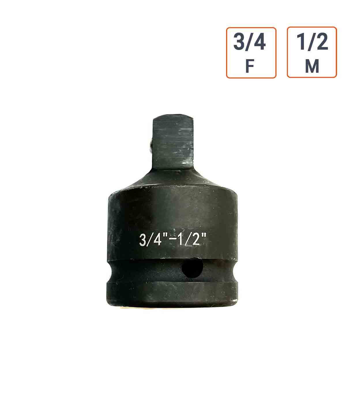 adaptateur-réducteur douille à chocs 3/4 F vers 1/2 pouce M
