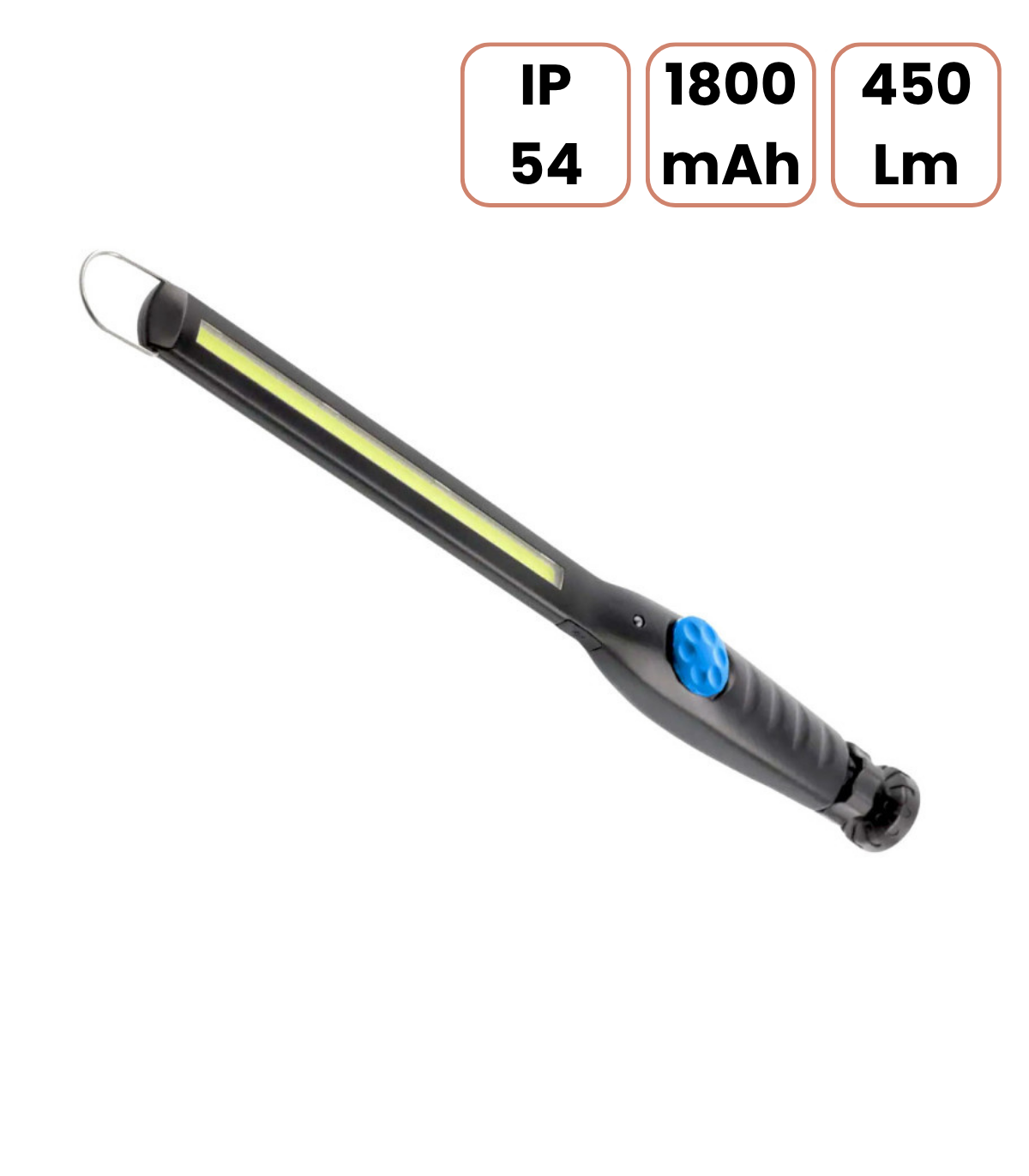 Lampe d'atelier réglable avec aimant LED COB 450 Lumens