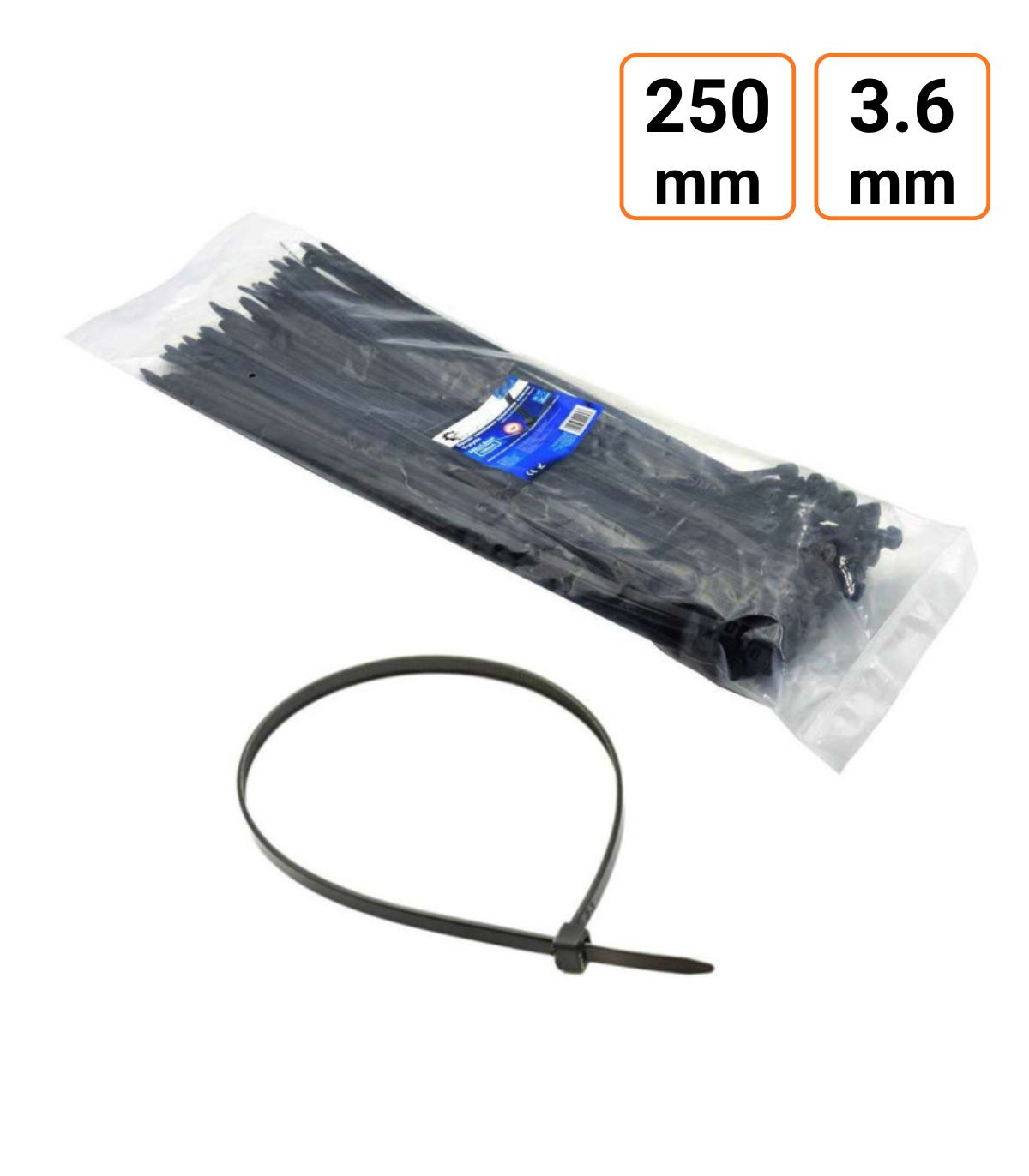 Rilsan Noir en 250x3.6mm par 100ex.