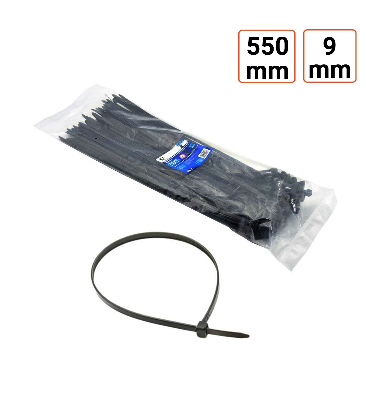 Rilsan Noir en 550x9mm par 50ex.