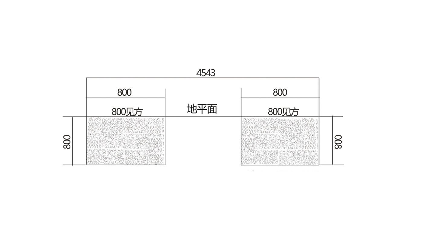 Pont 2 colonnes sans embase à déverrouillage électrique HG-2L-80C — Plan d'implantation