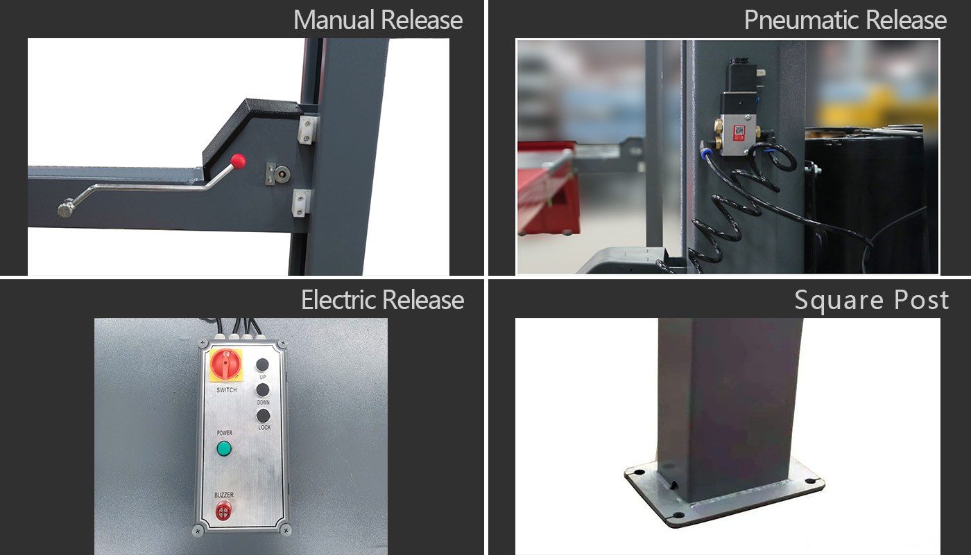 Pont 4 colonnes à plateaux plats HG-4Z-80B — Détails du produit