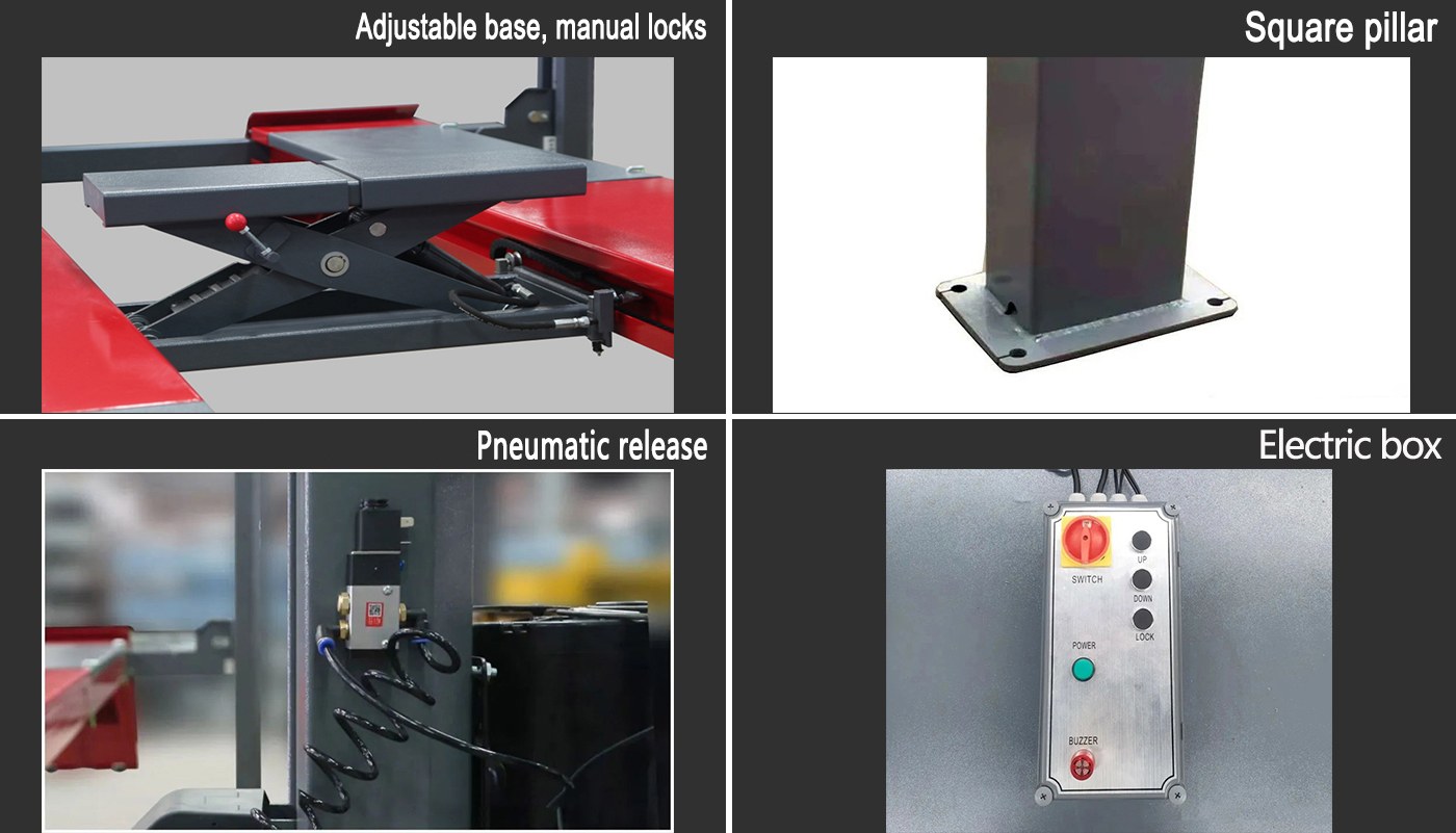 Pont 4 colonnes à déverrouillage pneumatique HG-4ZQ-40A — Détails du produit