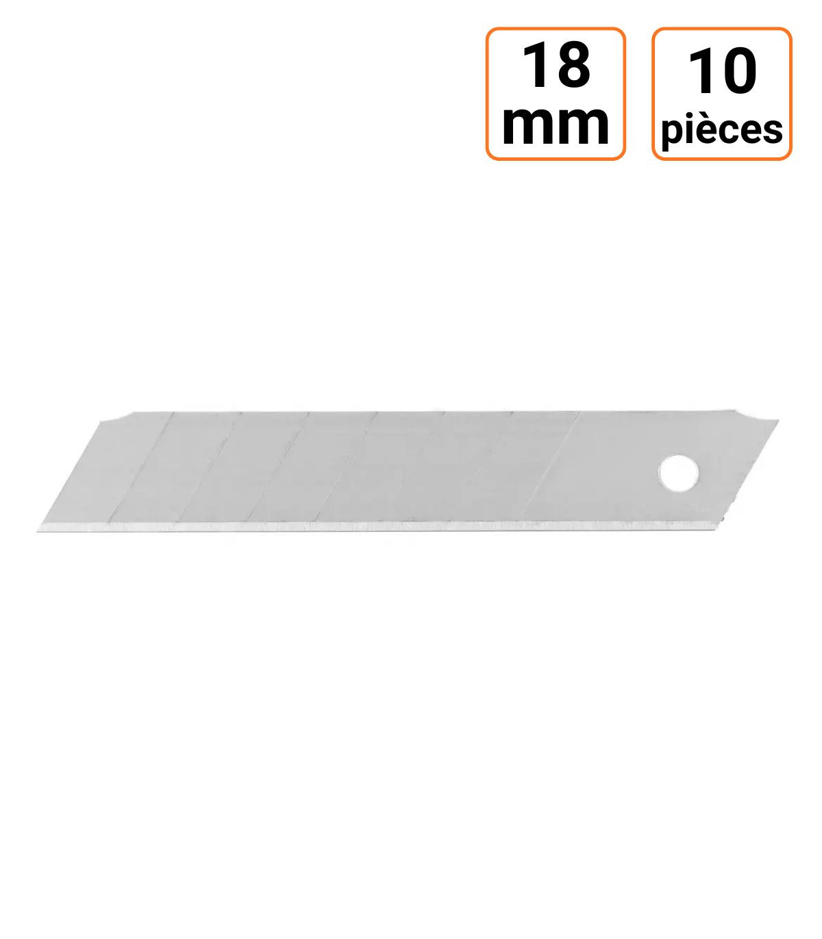 Lot de 10 lames cassantes de 18mm