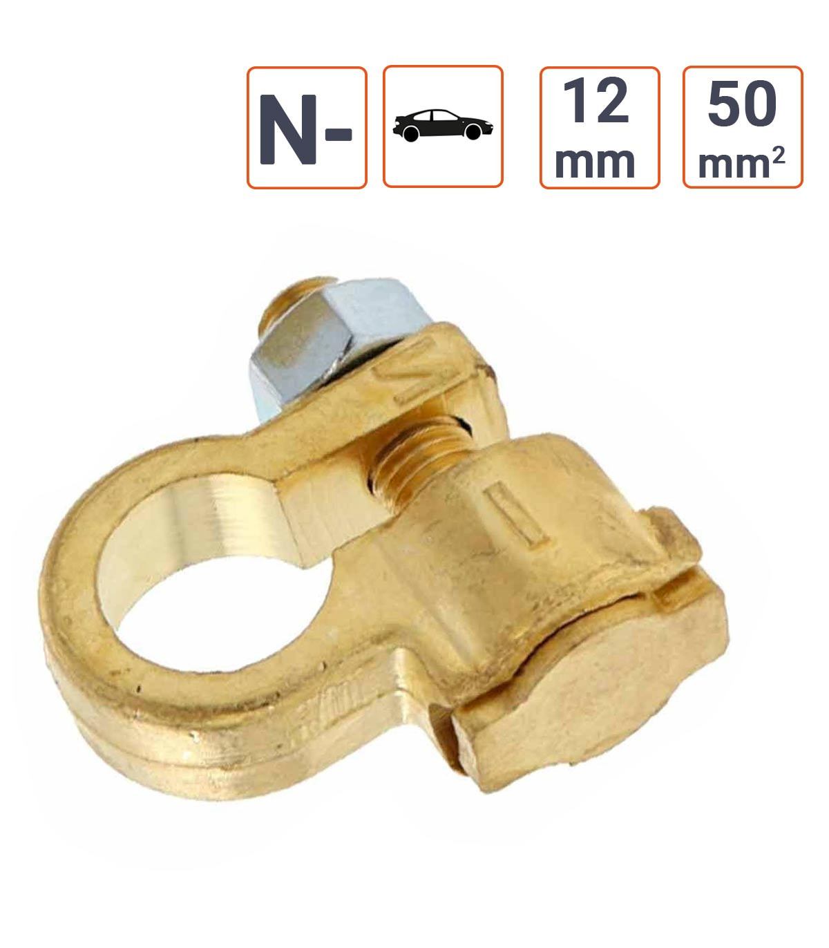 Cosse Collier de batterie PL Masse 12mm 50mm²