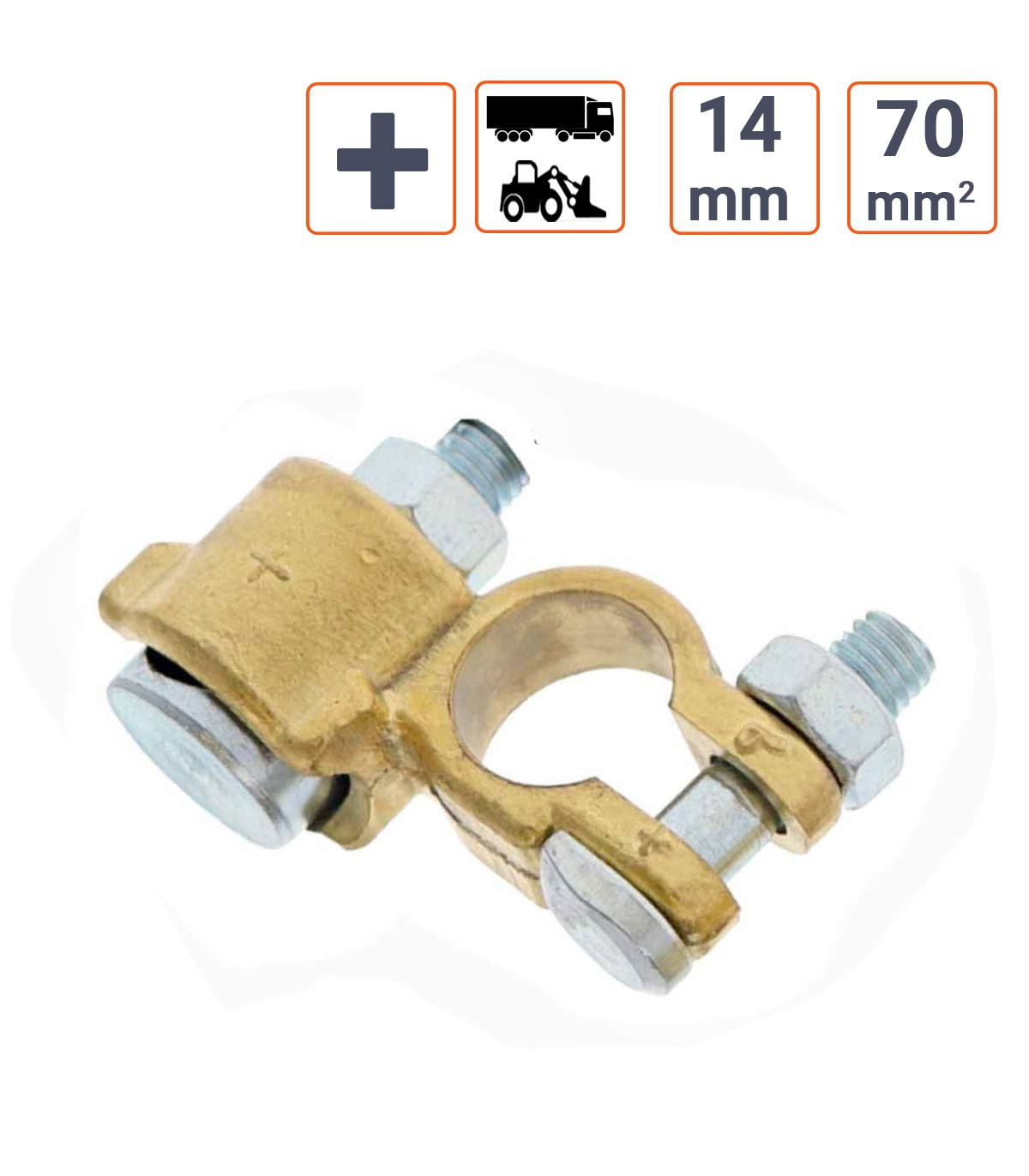 Cosse collier de batterie PL Travaux Publics Positif 14mm 70mm²