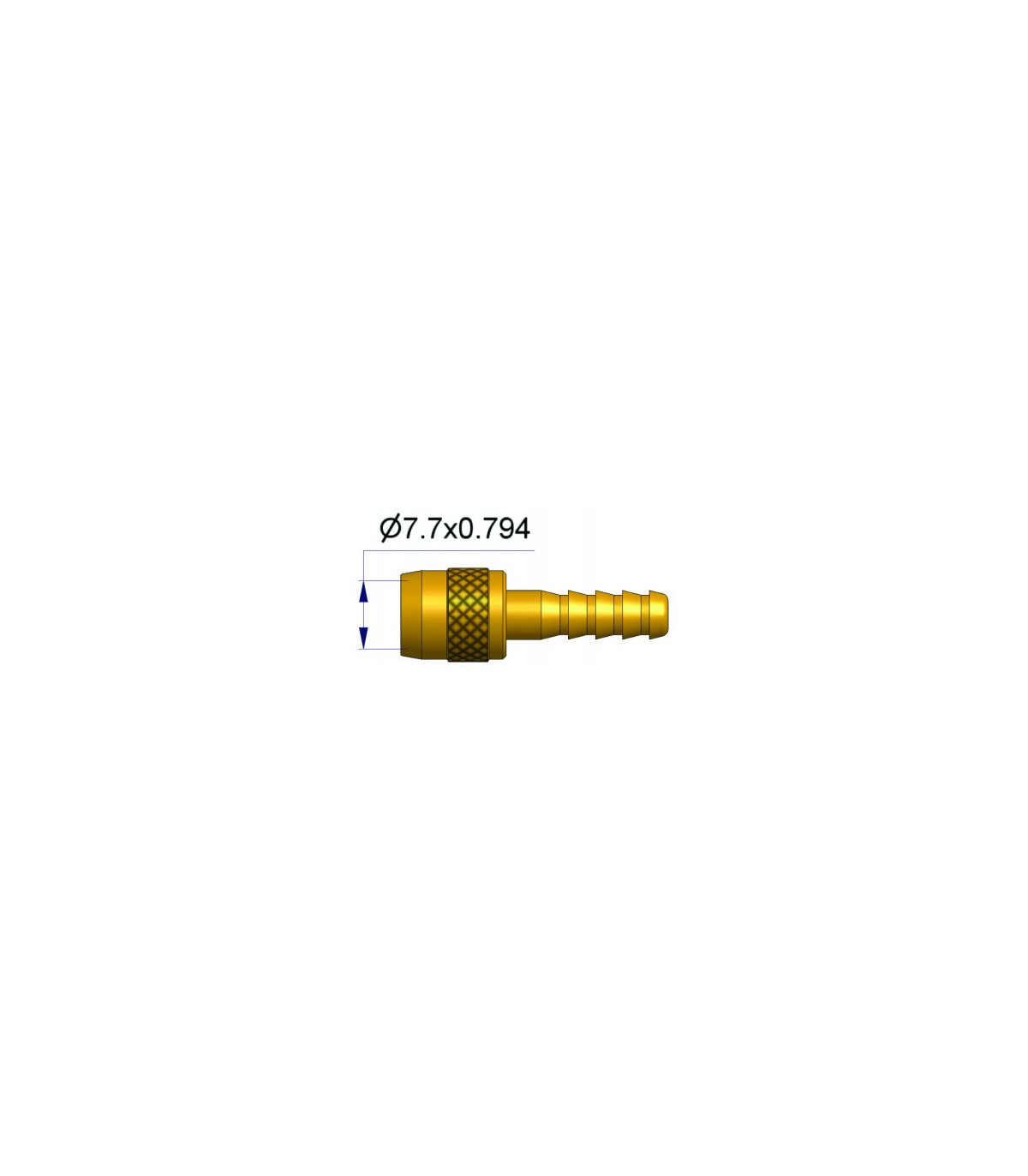 Embout Schrader pour rallonges souples tuyau de 5mm