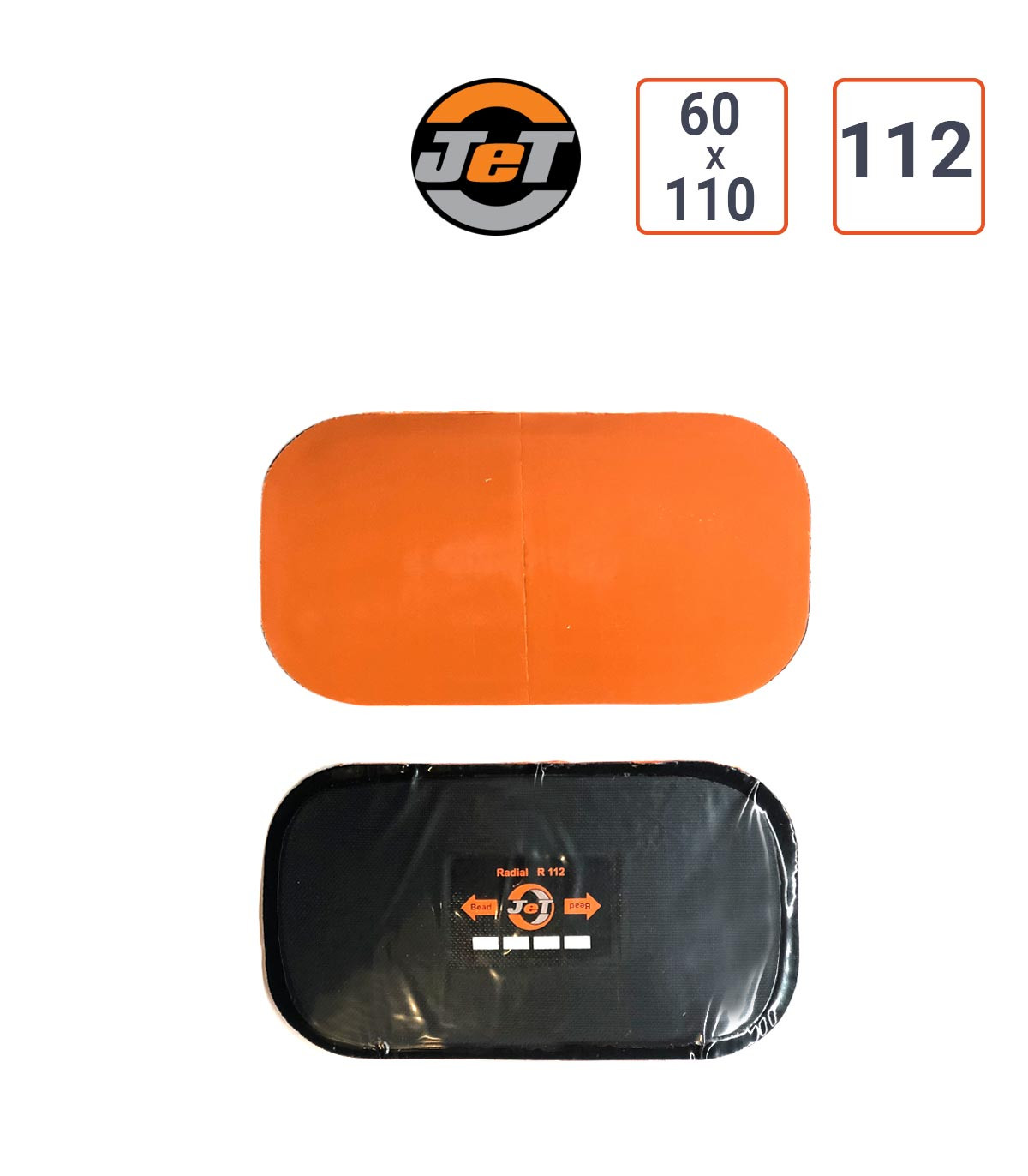 Emplâtre radial SR112 en 110x60 mm JET par 10 ex.