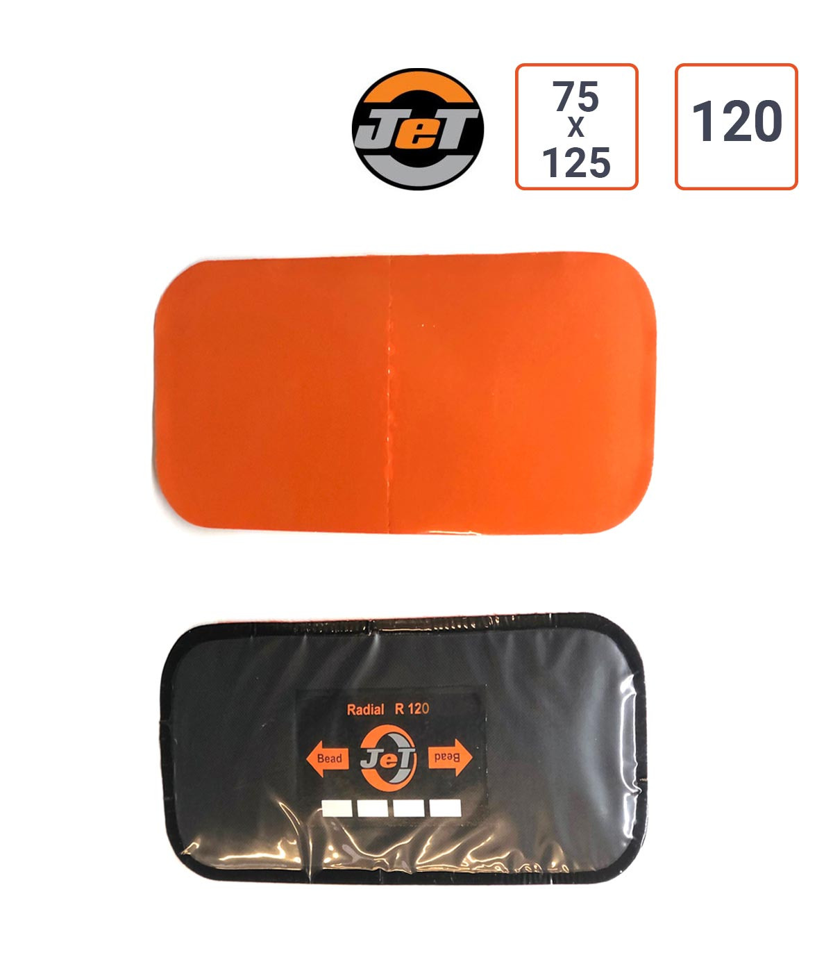 Emplâtre radial SR120 en 125x75 mm JET par 10 ex.