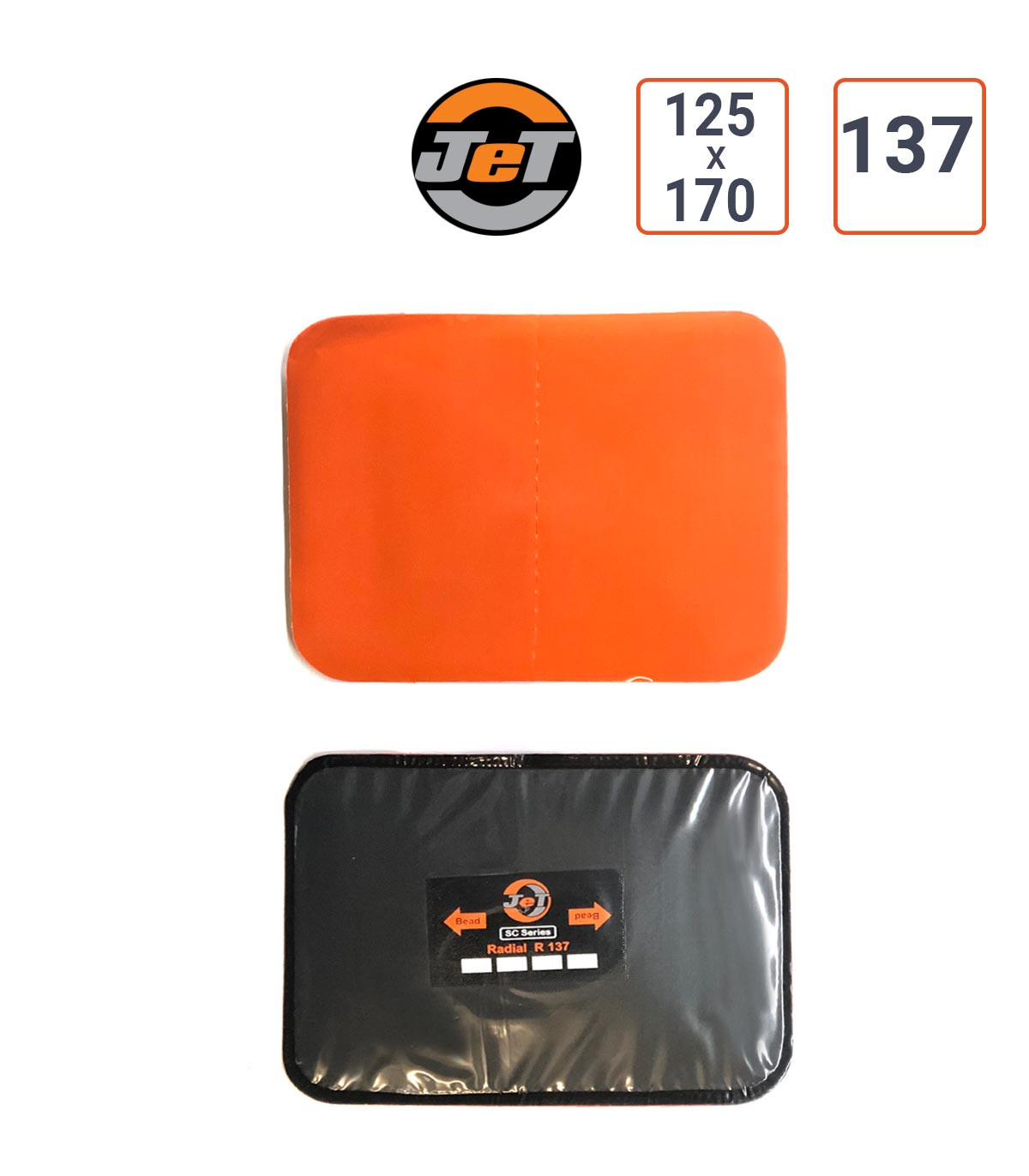 Emplâtre radial SR137 en 170x125 mm JET par 5 ex.