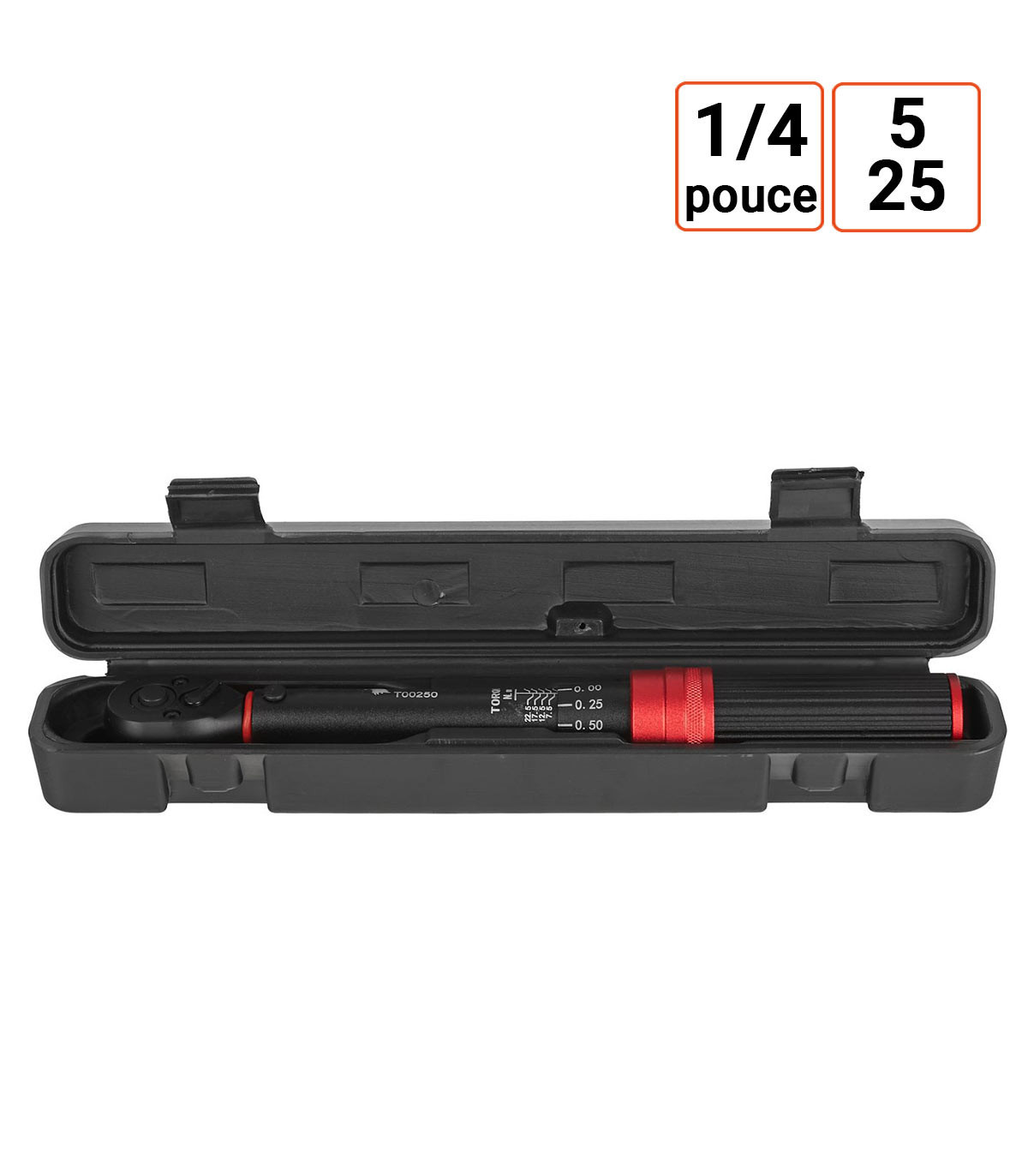 Clé dynamométrique Professionnelle 1/4 pouce 5-25 NM