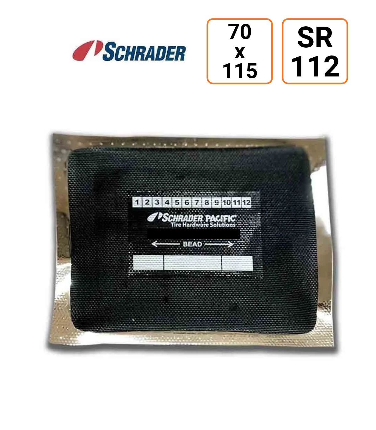 Emplatre SR 112 Schrader 70x115 mm - boite de 10 ex.