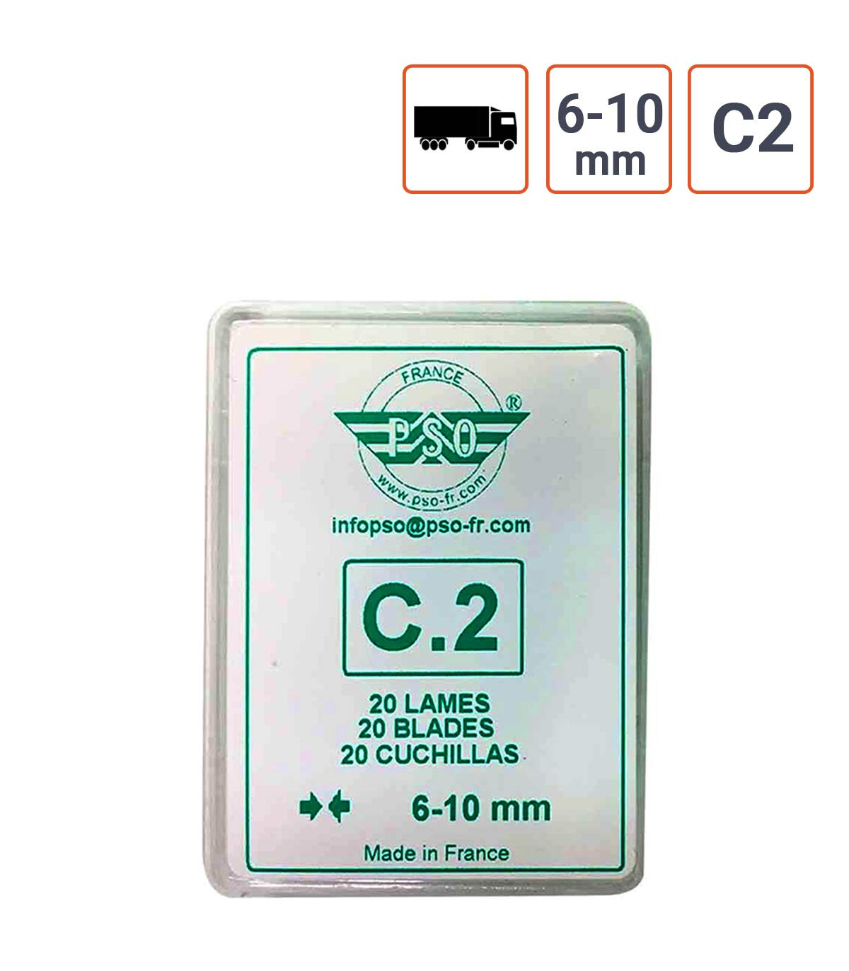Lame à Retailler C2 de PSO - boite de 20 lames.