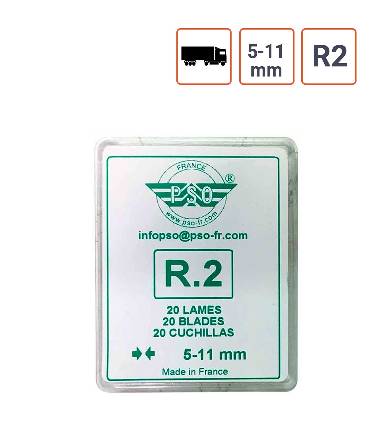 Lame à Retailler R2 de PSO - boite de 20 lames.