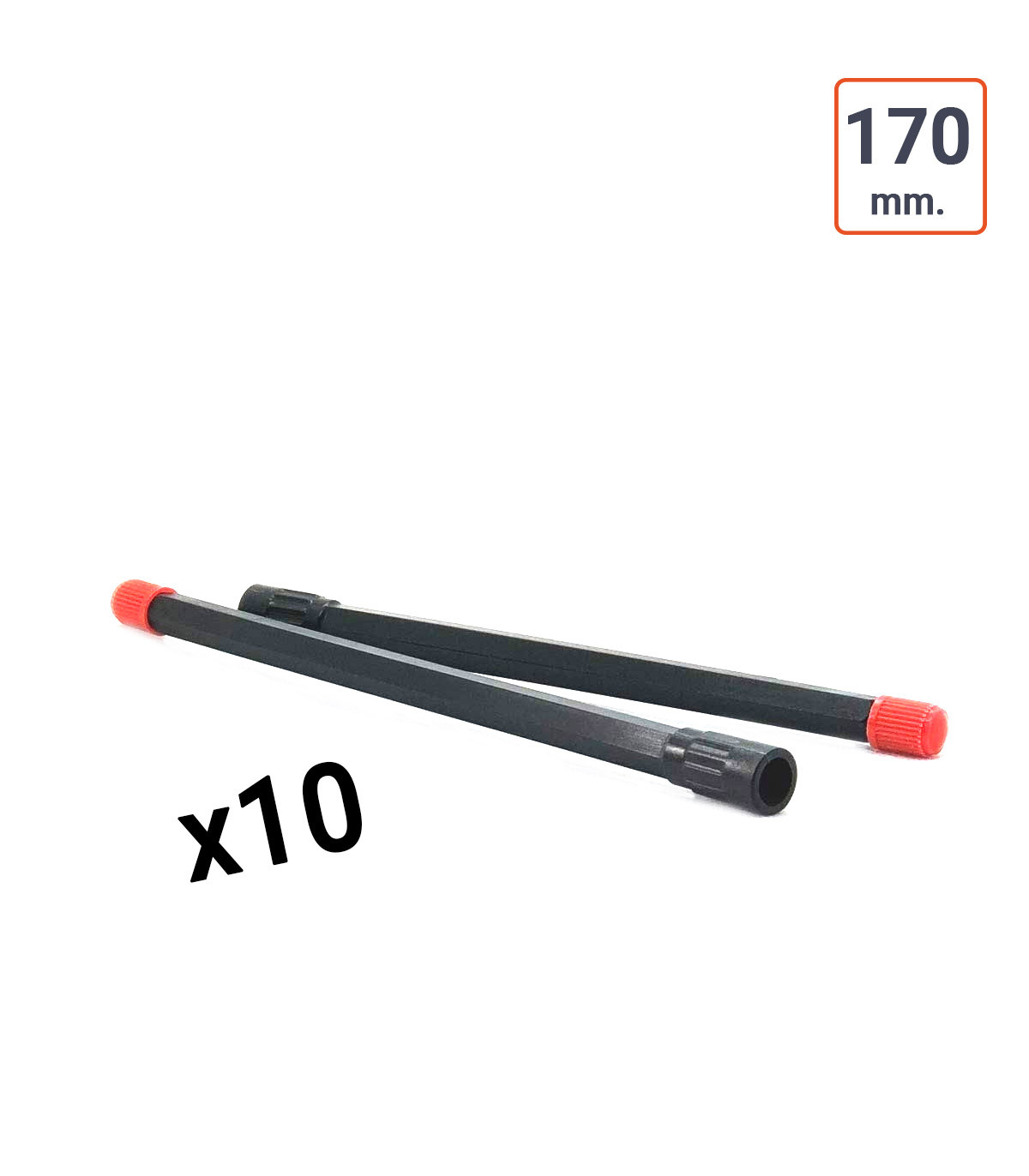 Rallonge de valve plastique rigide NOIR 170 mm